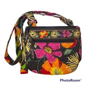 VERA BRADLEY Little Flap Hipster in Jazzy Blooms Retired Spring 2013